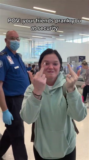 Funny on security check#foryou#funny#fyp#prank#airport