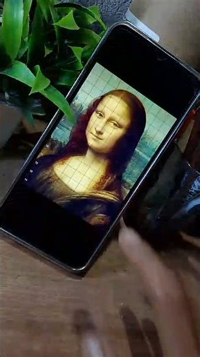 Monalisa Outline Tutorial 🖤🔥 #shorts #ytshorts #monalisa #drawing