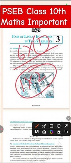 PSEB Class 10th Maths Chapter 3 important Questions