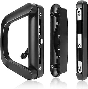 Topretty Patio Sliding Door Handle Non-keyed Patio Door Handle Replacement Quickly and Easily Install Sliding Glass Door Handle Suitable for a Variety of Replacement Sliding Patio Doors Lock (Black)