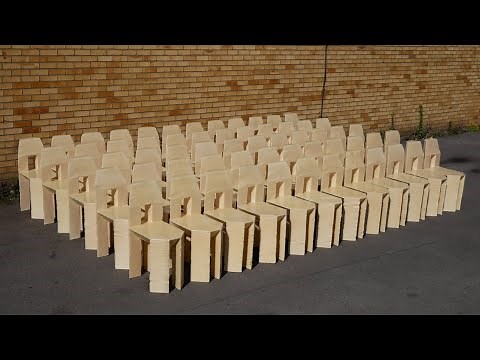 Max Lamb crafts 60 handmade chairs in three days