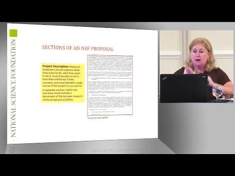 Sections of an NSF Proposal: Project Description