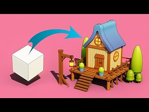 Create a little house in Blender Part (1/2). Full beginner tutorial with commentary