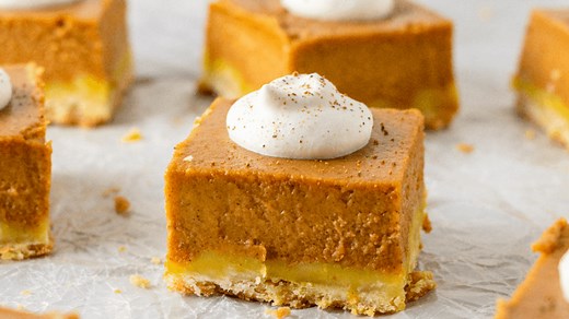 Pumpkin Shortbread Bars