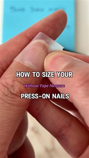 Pinkie Promise Press-On Nail Club on Instagram: "How to size press ons without measuring tape ⁉️ It’s simple, just use tape and a ruler 🤔 #pressonnails #pressons #pressontutorial #nailtutorial"