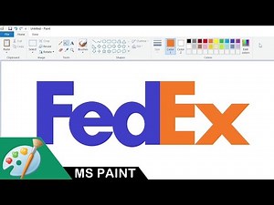 How to draw a FedEx logo using MS Paint | Drawing Tutorial
