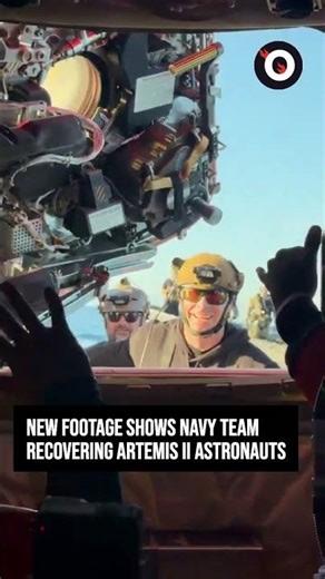 New footage shows Navy recovering Artemis II astronauts