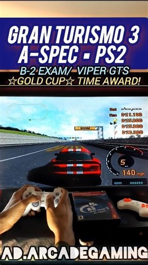 Gran Turismo 3 A-Spec: B-2 Exam With Dodge Viper GTS ☆ Gold Cup Award For Acceleration & Braking 2
