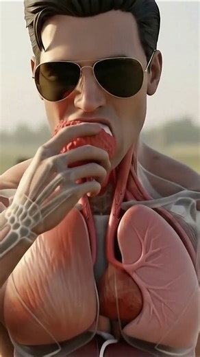 What Happens Inside Your Body When You Eat Lychee? 3D Anatomy Explained #shorts