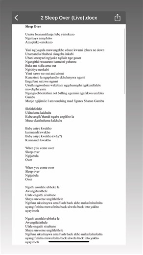 Sjava - Sleepover #lyrics_songs #sjava #ep #liveband #SAMA28