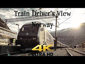TRAIN DRIVER'S VIEW: Flåm - Myrdal early May in 4K UltraHD