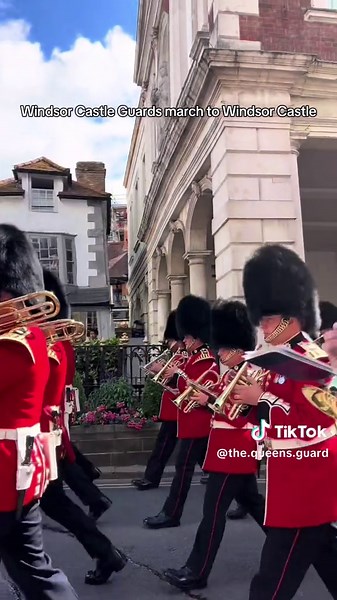 Windsor Castle Guards March for Changing of the Guard