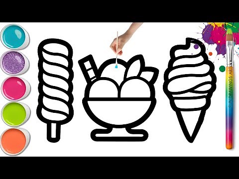 Delicious Ice Cream Drawing 🍨🍦 Draw and Paint Easy Step by Step Tutorial