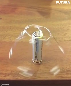 436K views · 1.1K reactions | [⚛] La physique c'est vraiment... à vous de compléter  Pour ce moteur électrique simplifié, il vous faut : une pile, un aimant et un fil pour faire contact sur le pôle négatif de la pile et de l'aimant 鱗 En changeant la polarité de l'aimant on obtient une rotation du fil dans le sens inverse ! La tête du chat à la fin  | Futura - Inspirons l'avenir | Facebook