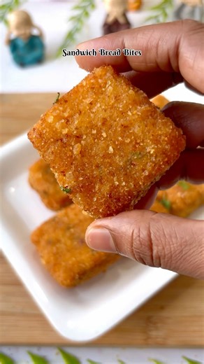 Crispy Sandwich Bread Bites Recipe | Easy Potato Stuffed Bread Snack | Tea Time Snack #shorts