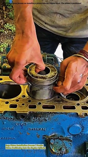 Easy Piston Installation Process | Precise Piston Positioning Into the Engine Cylinder