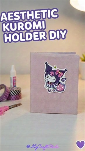 DIY Aesthetic Idea - Sticky Note Holder 💜✨ #shorts (Inspired by 5-Minutes crafts)