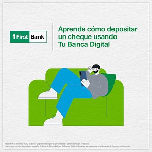 Con Tu Banca Digital, solo necesitas unos minutos para depositar un cheque desde la comodidad de donde estés. Sigue estos pasos y ¡listo! ¿Qué otras cosas te gustarían conocer sobre la app? Cuéntanos en los comentarios.👇 | FirstBank