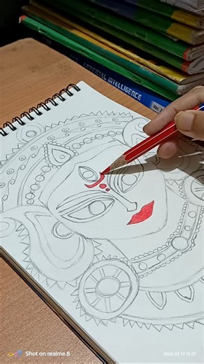 Durga Maa Drawing 🥰🙏 #shorts #navratri #art #trending