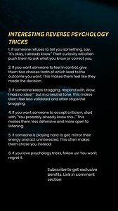 Interesting Reverse Psychology Tricks..... | Daily Thoughts Studio