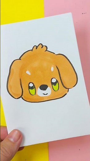 How to draw a kawaii dog step by step