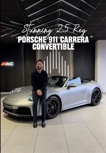 Get Ready For Summer - 992.2 Carrera Convertible ☀️💨 2025 Porsche 911 3.0 Carrera PDK Convertible Live Priced at £109,990 - Buy & Reserve Online - Contact Liam on 07795623213 or Business WhatsApp us on 07724101010 📲 Beautifully style in the iconic GT Silver with Black Leather Interior, 20-21” Carrera S Alloys, SportDesign Side Skirts a host of desirable extras… ✔️Sport Chrono Package ✔️Sports exhaust system (tailpipes in Black) ✔️Model Designation painted in Black (high-gloss) ✔️Wheels painted