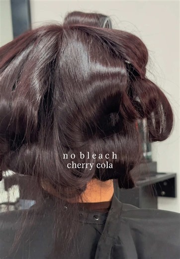 no bleach cherry cola hair color 🍒🍒🍒 #cherrycola #cherryredhair #cherrycolahair #cherryred #fallhairinspo