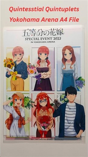 Quintessential Quintuplets Nakano Sisters Lawson Exclusive A4 File | Bonus 2023 Yokohama Arena Event