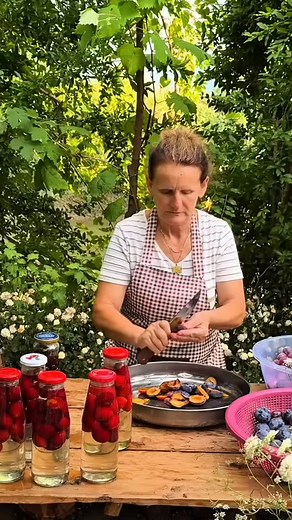 Plum Jam Village Style – Sweet, Simple, and Full of Tradition! 🍑🫙🔥 Ripe plums picked fresh from the garden, slowly cooked over fire until they turn into rich, golden jam. This is how we preserve the taste of summer in the Albanian village, made with love and patience, just like our grandparents did. #PlumJam #VillageCooking #AlbanianTraditions #HomemadeGoodness #CountrysideLife | Albanian Village Life