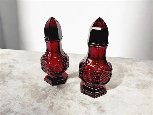 Vintage Avon 1876 Cape Cod Ruby Red Salt Shakers – Decorative Set in Original Box - Etsy Australia