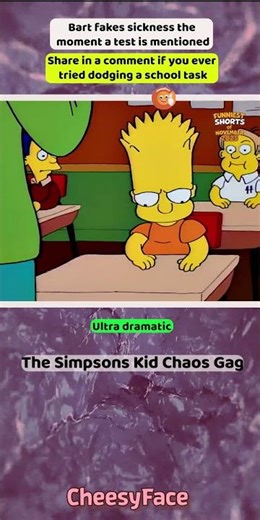 Bart's Hilarious Test Day Trick!