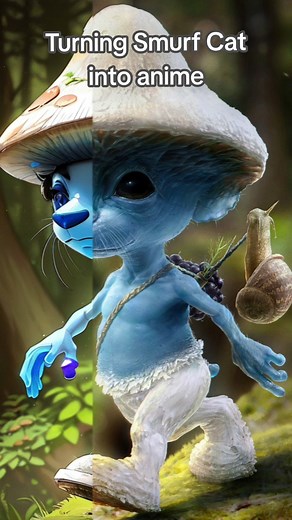 GAIA on Instagram: "😱 Smurf Cat as an anime character #smurfcat #smurf #anime #transform #ghibli #manga #ai #artificialintelligence #artventure"