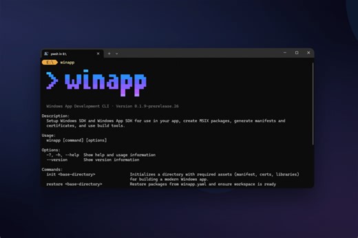 Microsofts neues Kommandozeilen-Tool: Windows-Apps ohne Visual Studio entwickeln