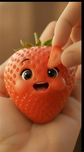 “Cute Strawberry Baby Takes a Tiny Bite 🍓😍 | 3D HD Animation”#cartoon #shorts #babymoo