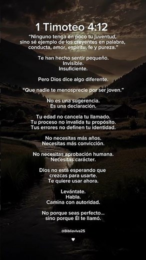 1 Timoteo 4:12 🔥 Que nadie te menosprecie