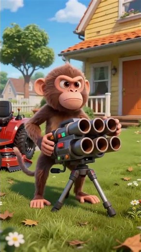 Monkey and Dogesh Fight 🫩 #funny #shorts #cartoon #explore #trending