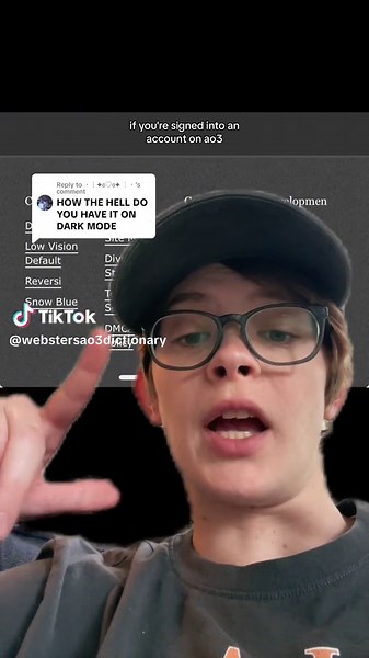 Replying to @・┆✦ʚ♡ɞ✦ ┆・ how to do dark mode on ao3 the simplest way #ao3 #archiveofourown #fanfic #fanfiction
