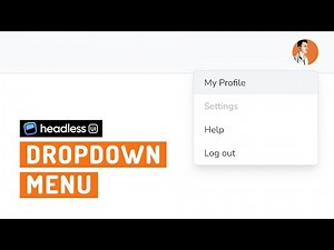 Build a dropdown menu with HeadlessUI and TailwindCSS