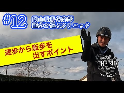 #12 速歩から駈歩を出すポイント【乗馬上達 駈歩集中クリニック】 - 岡山乗馬倶楽部-