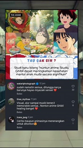 NONTON ANIME GHIBLI MENTAL JADI SEHAT