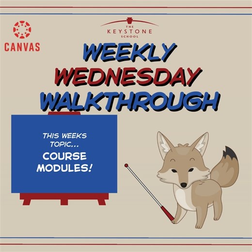 Today's Weekly Wednesday Walkthrough focuses on Course Modules: Remember, Keystone courses are built to go in sequential order. So skipping around in the course is not recommended for your best educational experience! Click here to watch: https://bit.ly/4iBDz0R #organize #modules #canvas #keystone #onlineschool #studytips #focus | The Keystone School