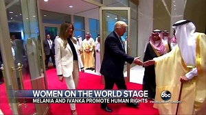 WOMEN ON THE WORLD STAGE: Human rights and women's rights major focuses for many watching President Donald J. Trump overseas with first lady Melania Trump encouraging Saudi women who face cultural roadblocks on how they function in society and first daughter Ivanka Trump stepping in for her father at a Twitter forum in Riyadh, pushing empowerment themes. Cecilia Vega reports. http://abcn.ws/2pZ11yj | ABC World News Tonight with David Muir