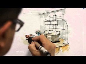 Tutorial - Hand Rendering, Interior, 160126Living Space INDS Lab