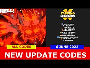 NEW UPDATE CODES *UPDATE 9* [😈UPDATE😈] ALL CODES! Tapping Legends X ROBLOX | 6 JUNE 2022