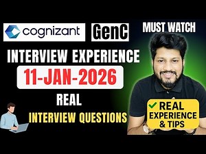 🔥 Cognizant GenC Interview Experience 11 Jan 2026 | Full Process, Questions & Tips 🔥 | LOI and OL ?