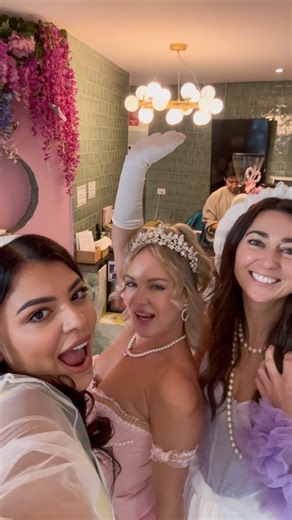 Pati X Rose 🩷 Music on Instagram: "When the girlies get together 💅cocktails, dress up’s and good vibes 💖 . PS this song is called Obsessed and it’s about to be your new favourite self love anthem . #obsessed #newmusic #girlgroup #costumeparty #marieantoinette #hightea"