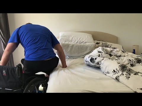 Paraplegic bed transfers, night time routine and sleeping position