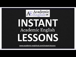 Instant academic English lessons intro video AEUK