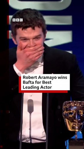 Robert Aramayo has beaten Hollywood royalty to win the Bafta for Leading Actor for his performance in I Swear. #ISwear #RobertAramayo #BaftaFilmAwards #EEBaftaFilmAwards #BBCNews