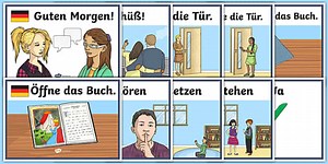 Classroom Commands - German Display Posters